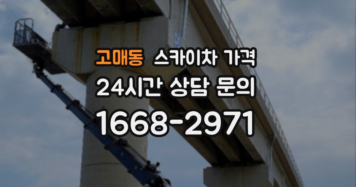 고매동 스카이차 가격