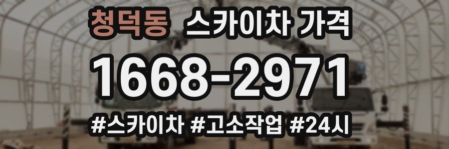 청덕동 스카이차 가격