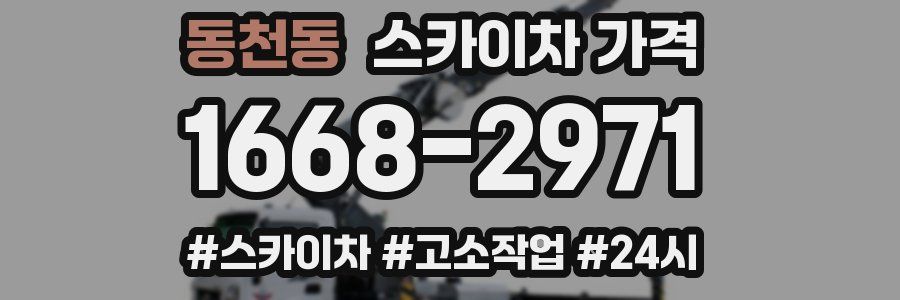 동천동 스카이차 가격