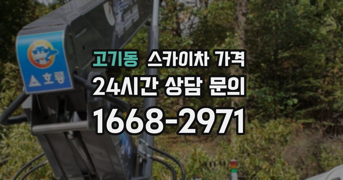 고기동 스카이차 가격