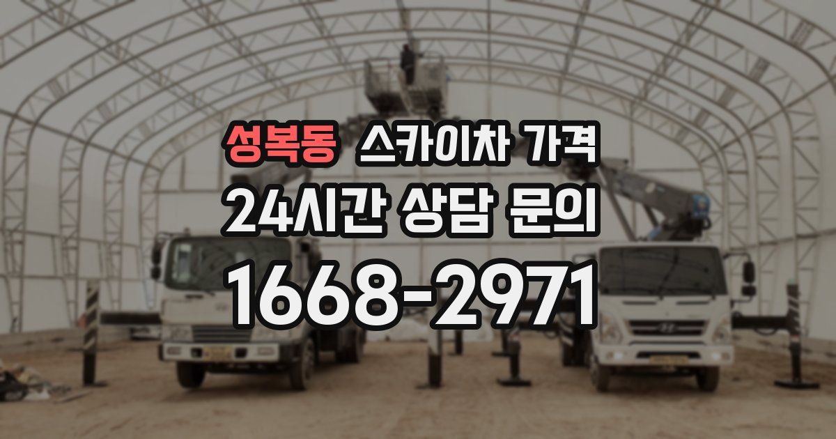 성복동 스카이차 가격