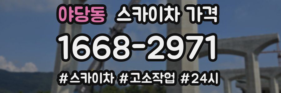 야당동 스카이차 가격