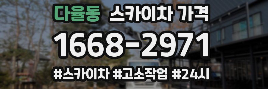 다율동 스카이차 가격