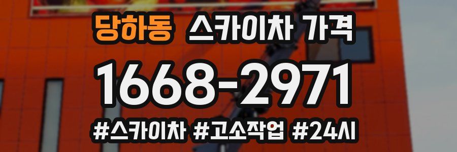 당하동 스카이차 가격