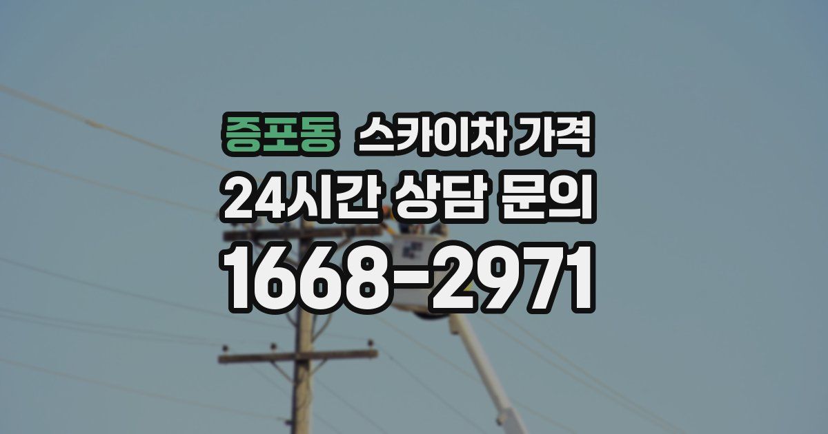 증포동 스카이차 가격