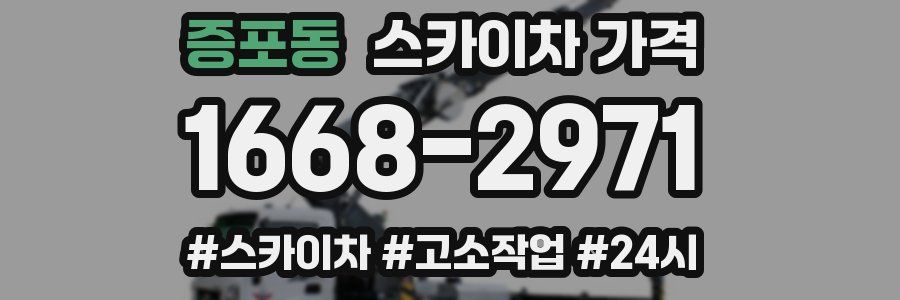 증포동 스카이차 가격