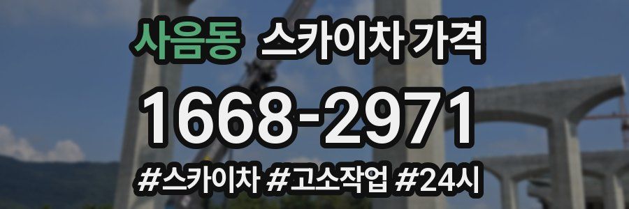 사음동 스카이차 가격