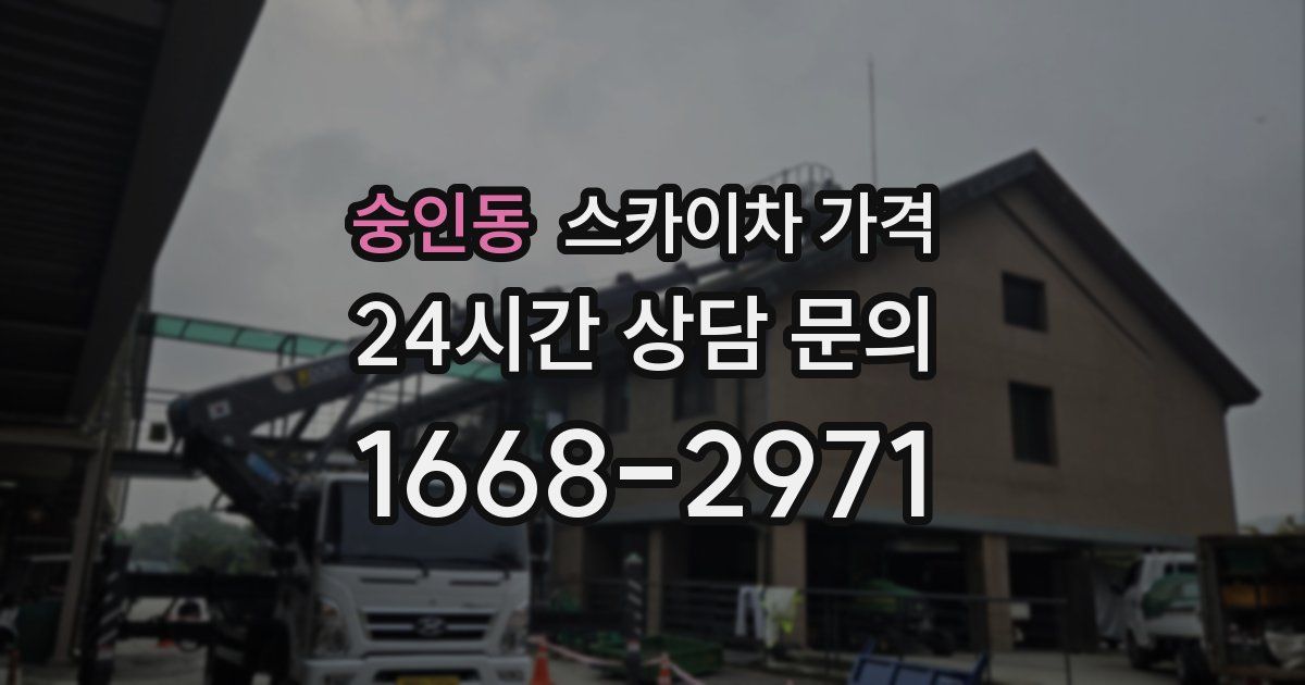 숭인동 스카이차 가격