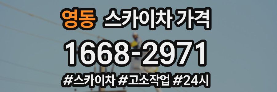 영동 스카이차 가격