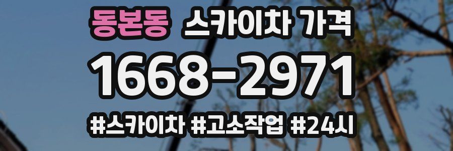 동본동 스카이차 가격