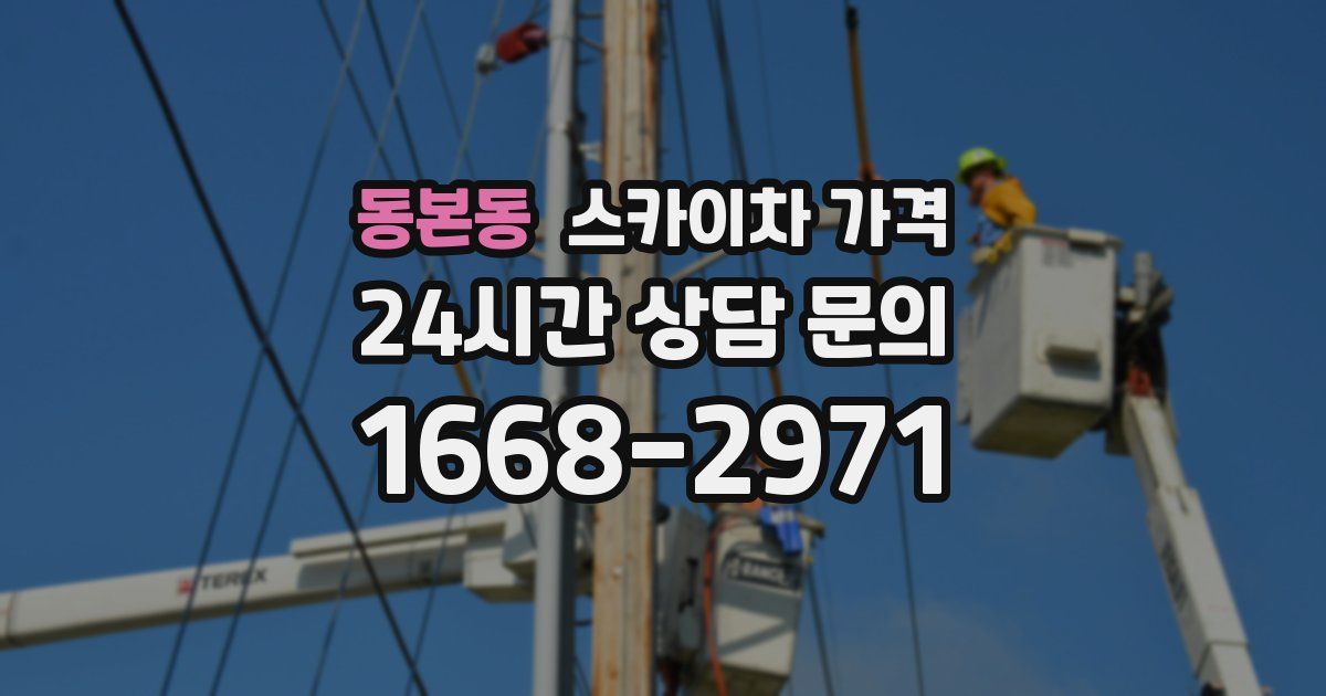 동본동 스카이차 가격