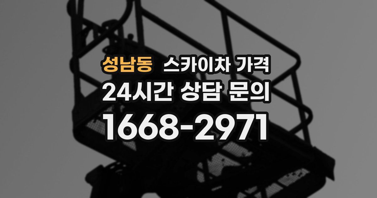 성남동 스카이차 가격