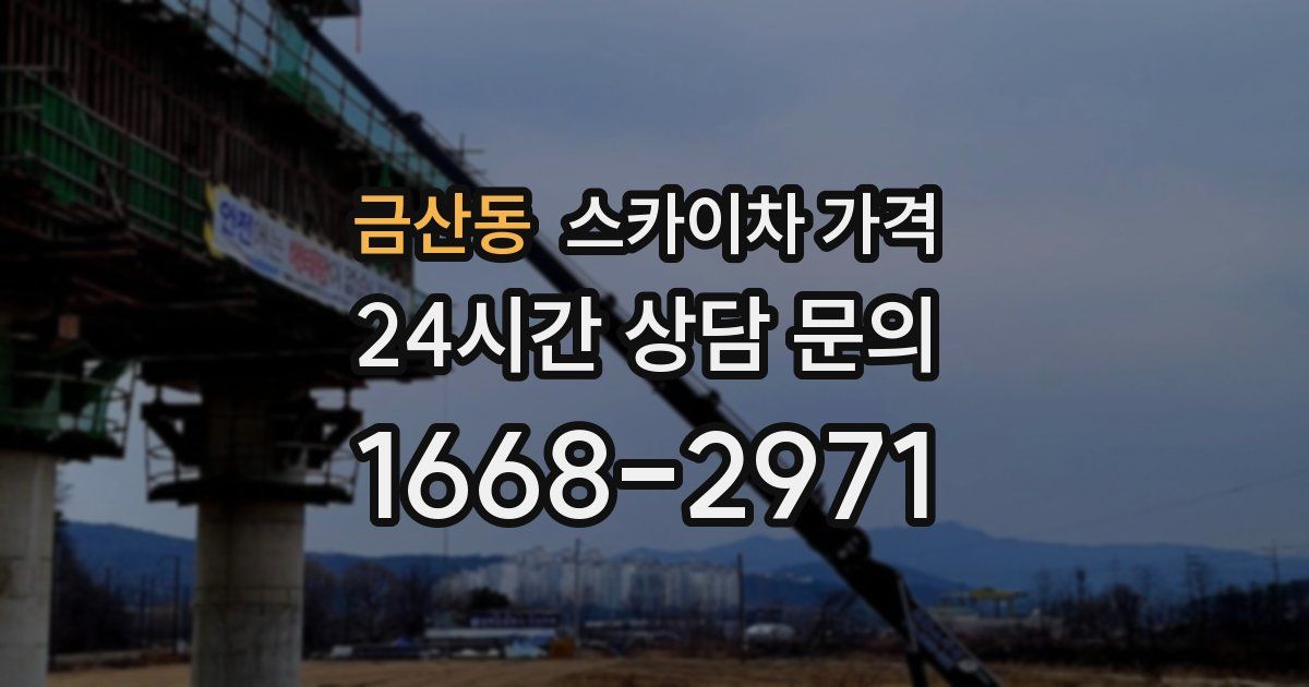 금산동 스카이차 가격