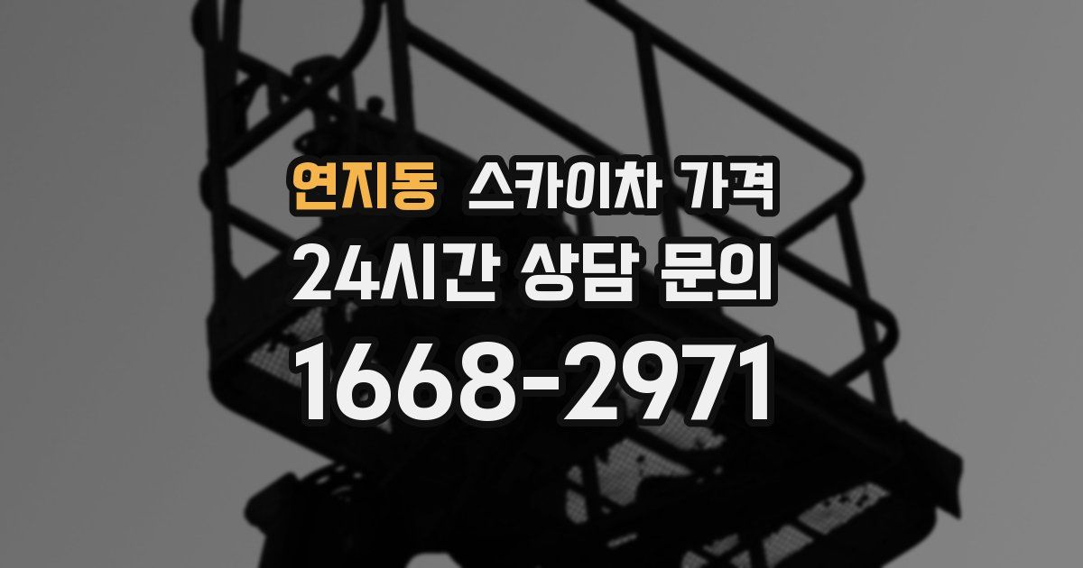 연지동 스카이차 가격