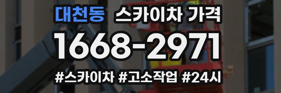 대천동 스카이차 가격