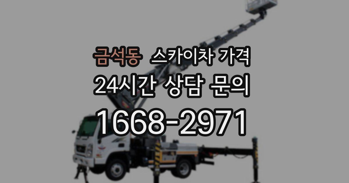 금석동 스카이차 가격