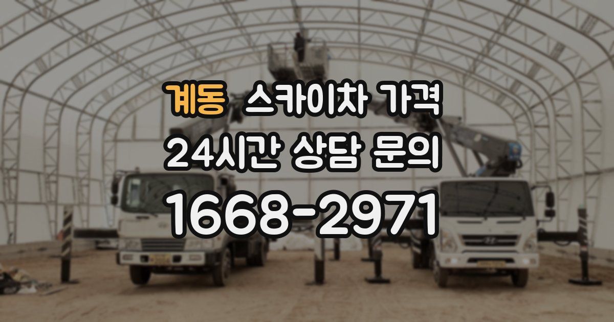 계동 스카이차 가격