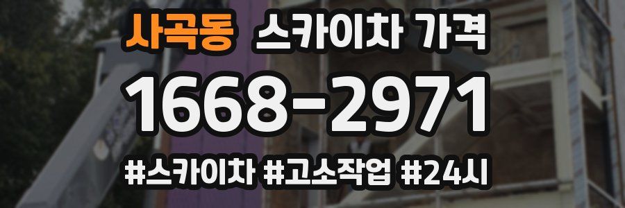 사곡동 스카이차 가격