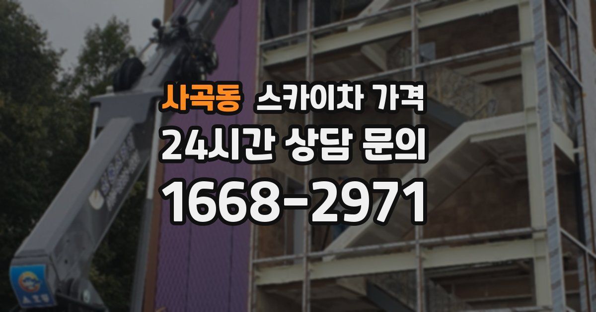 사곡동 스카이차 가격