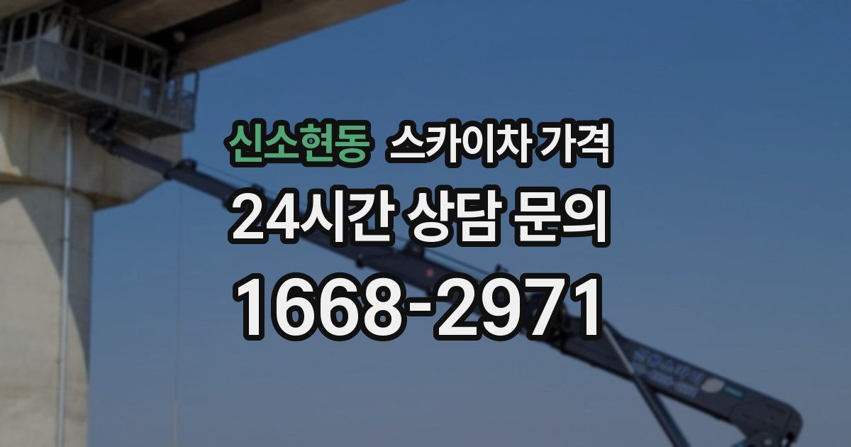 신소현동 스카이차 가격