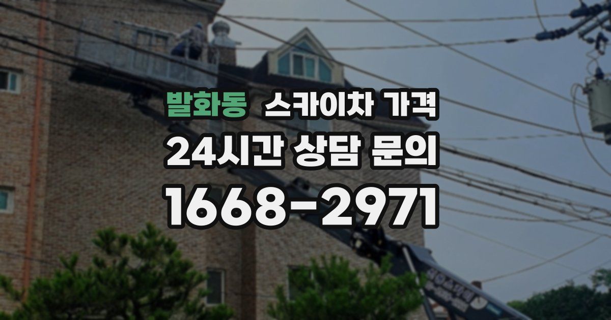 발화동 스카이차 가격