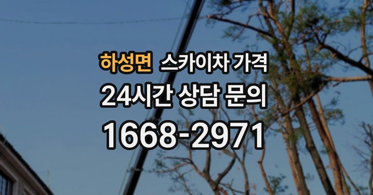 하성면 스카이차 가격