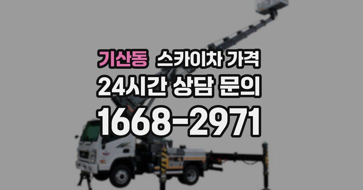 기산동 스카이차 가격