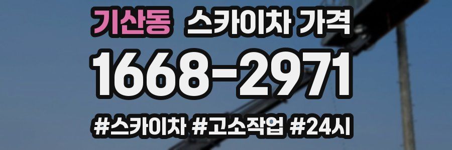 기산동 스카이차 가격