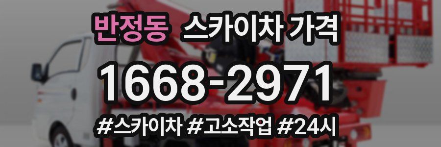 반정동 스카이차 가격