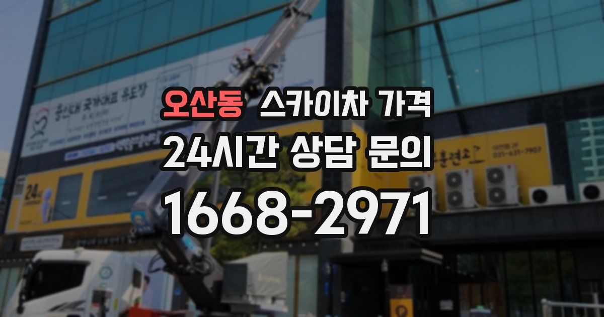 오산동 스카이차 가격