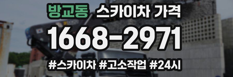 방교동 스카이차 가격