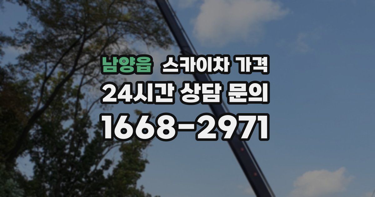 남양읍 스카이차 가격