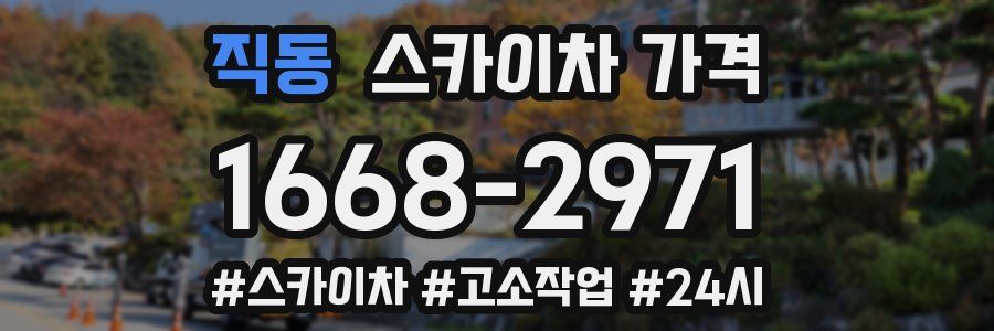 직동 스카이차 가격