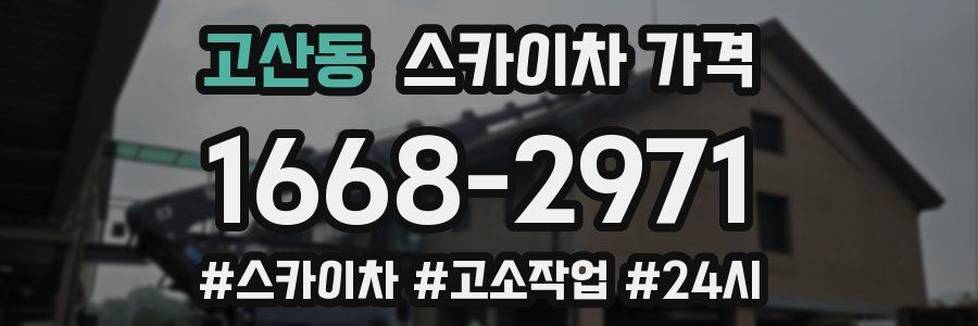 고산동 스카이차 가격