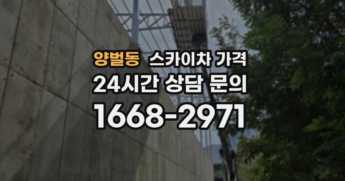 양벌동 스카이차 가격