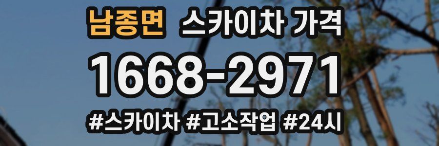 남종면 스카이차 가격