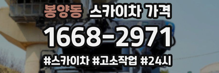 봉양동 스카이차 가격