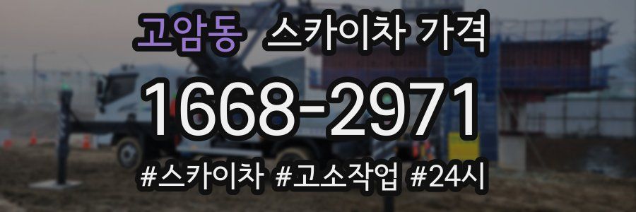 고암동 스카이차 가격