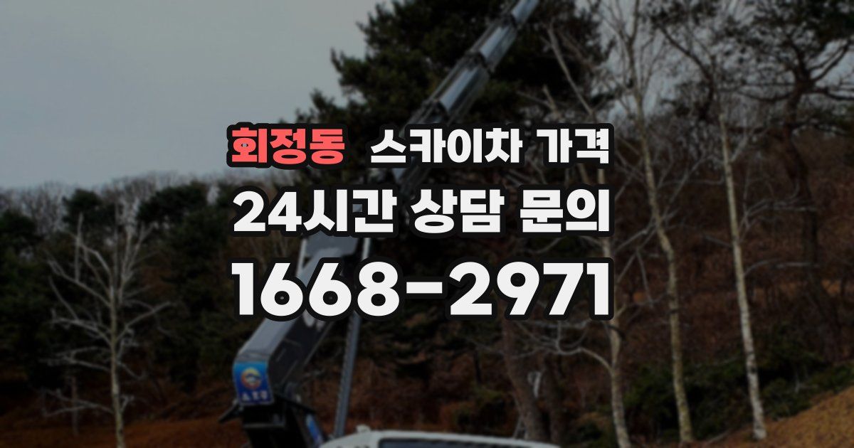 회정동 스카이차 가격