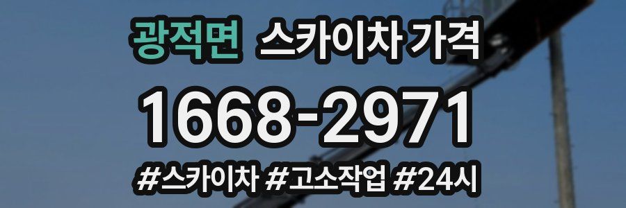 광적면 스카이차 가격