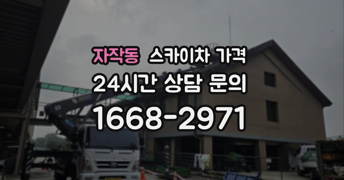 자작동 스카이차 가격