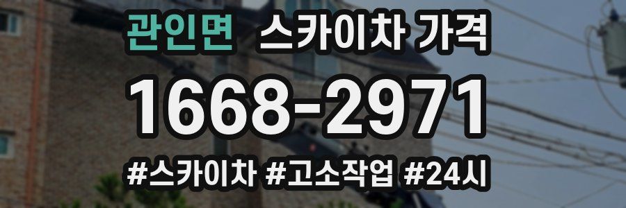 관인면 스카이차 가격