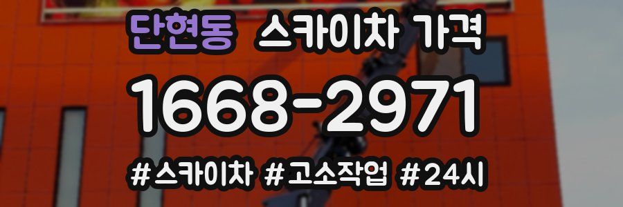 단현동 스카이차 가격