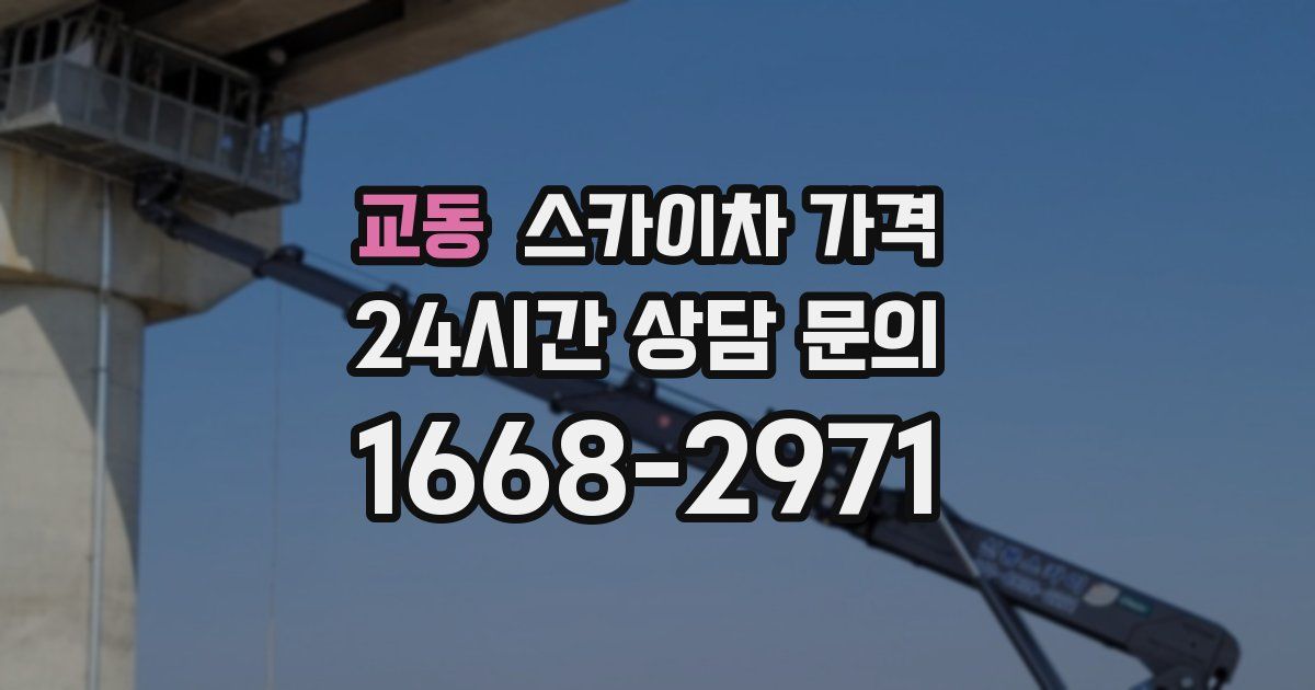 교동 스카이차 가격