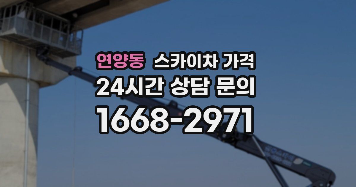 연양동 스카이차 가격