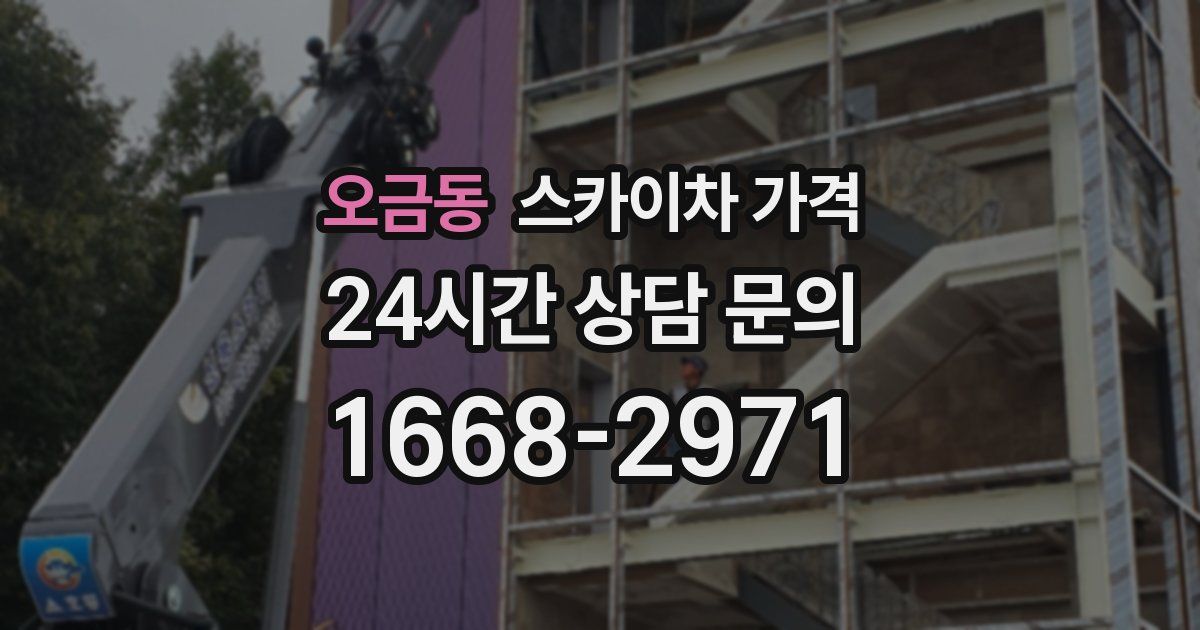 오금동 스카이차 가격