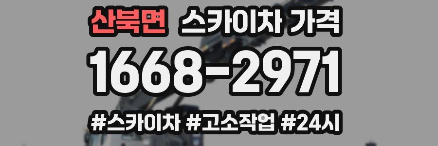 산북면 스카이차 가격