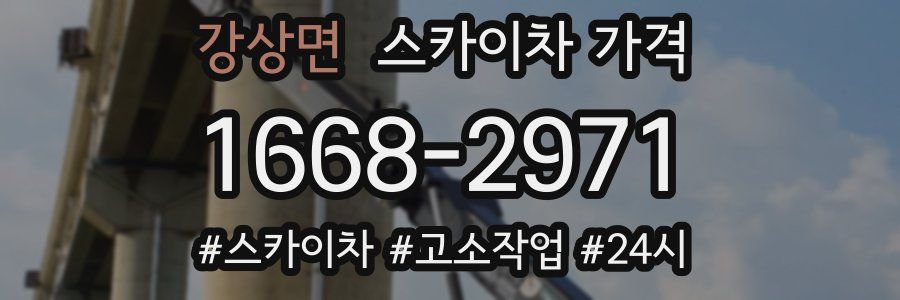 강상면 스카이차 가격