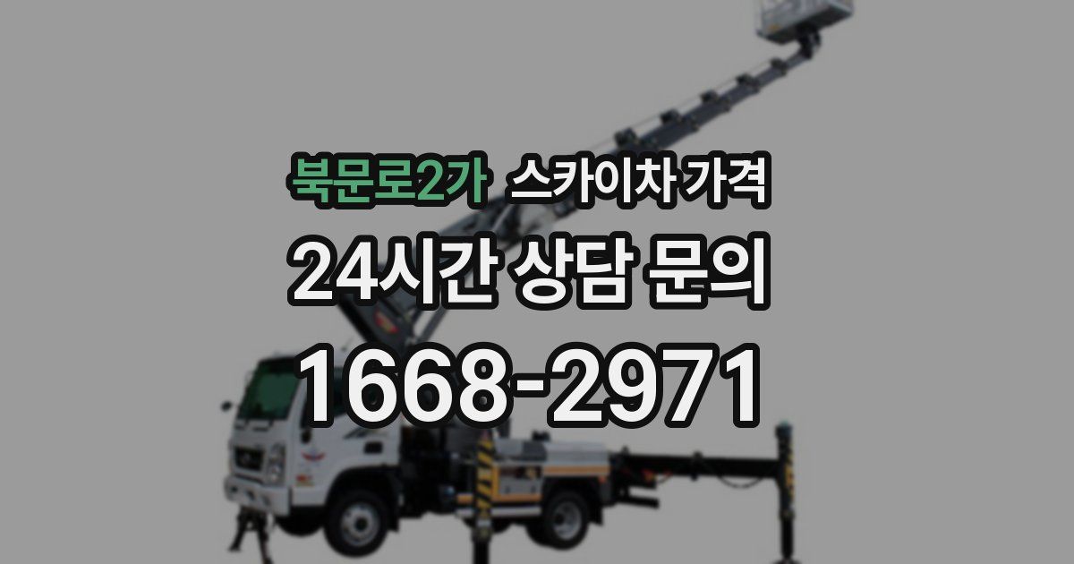북문로2가 스카이차 가격