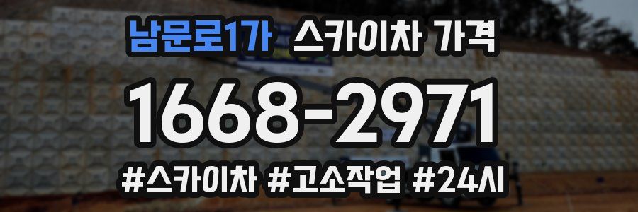 남문로1가 스카이차 가격